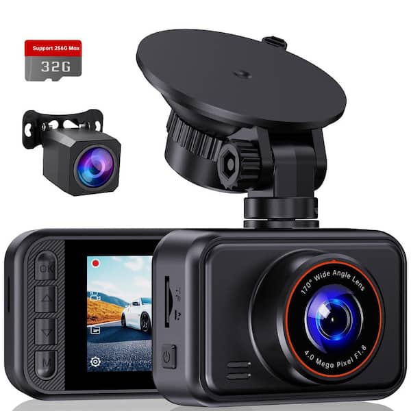 Dash Cam 2560P Front and Rear 2.5K Dual Camera with 32GB Card Night Vision Parking Monitor