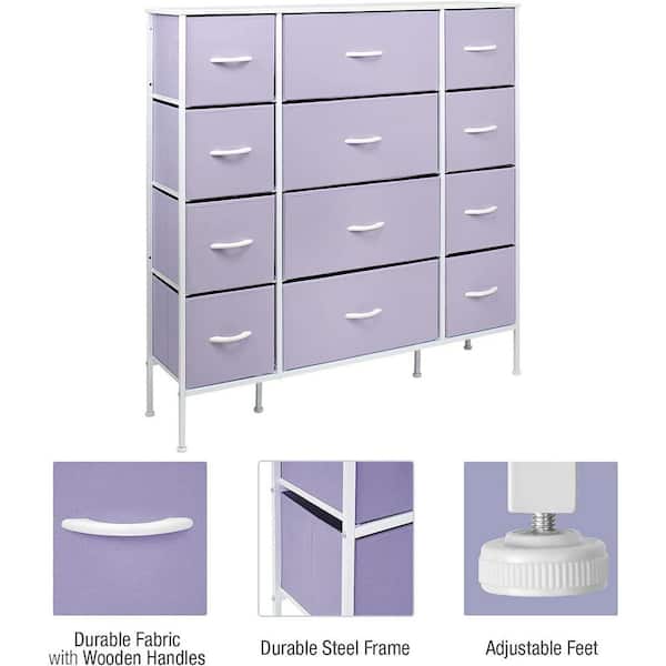 Sorbus 2 Drawers Chest Dresser ,Purple