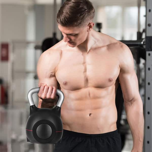 SKYSHALO 7-Level Adjustable Kettlebell (5-44 lbs.), for Full