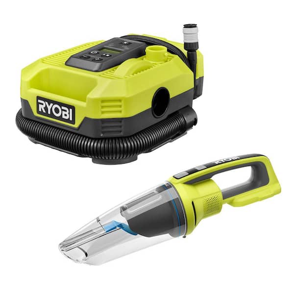 RYOBI ONE+ 18V Cordless Dual Function Inflator/Deflator with Wet/Dry Hand Vacuum (Tools Only)