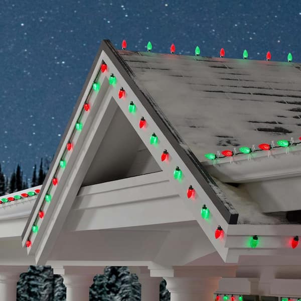 24 Count Red/Green Faceted C9 LED Lights
