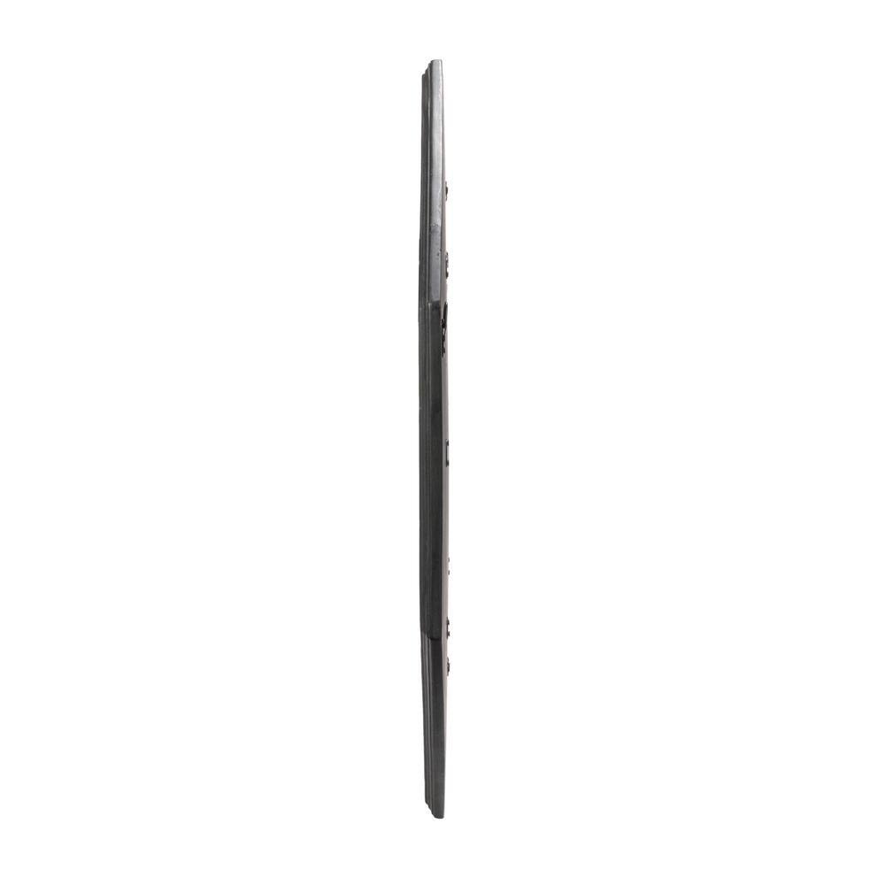 Hexagonal Black Wood Framed Wall Mirror