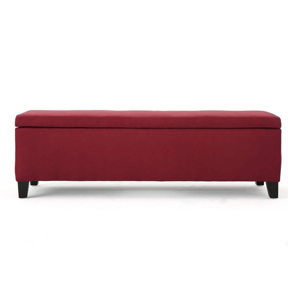 red bedroom bench