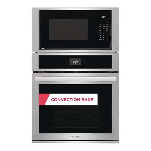 Frigidaire 27 in. Electric Built-In Wall Oven and Microwave Combination in Stainless Steel