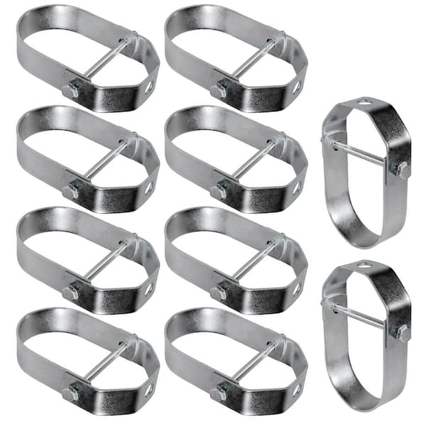 PLUMBFLEX 1 in. Clevis Hanger for Vertical Pipe Support in Standard Galvanized Steel (10-Pack)