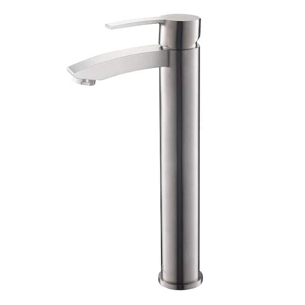 Fresca Livenza Single Hole 1-Handle Low-Arc Bathroom Faucet in Brushed Nickel