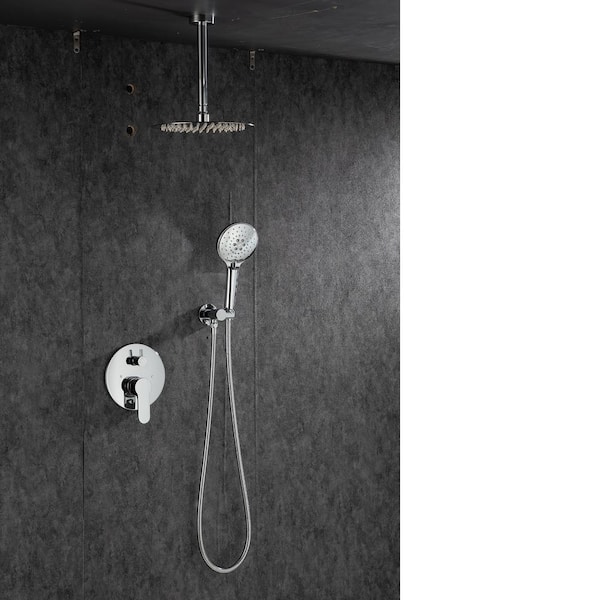 Single Handle 3 -Spray Patterns Shower Faucet 2.5 GPM with Pressure Balance Anti Scald in Chrome