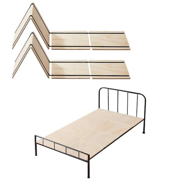 Twin Size Bunkie Board, 0.4 in. Foldable Bed Board Slats with Connection, Wooden Mattress Support for Twin Size Bed