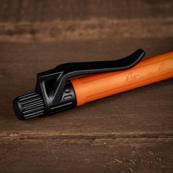 Rite in the Rain Weatherproof Durable Orange Clicker Pen-Black Ink