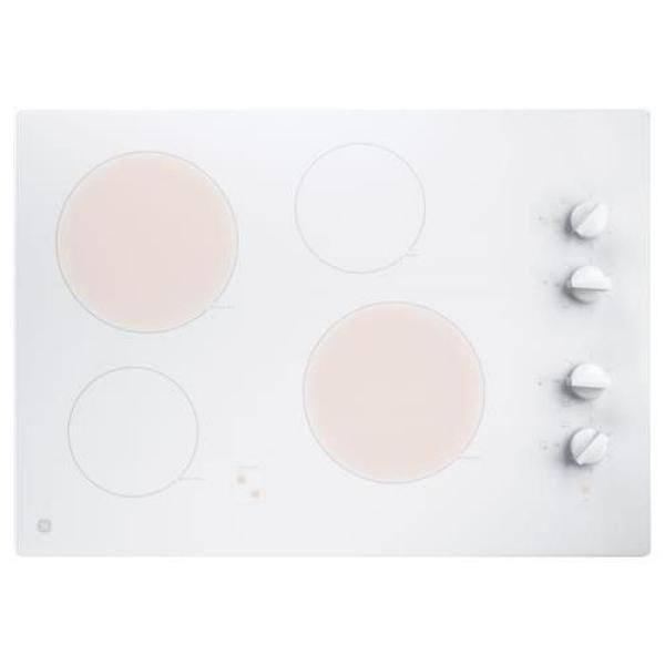 ge 30 white electric cooktop