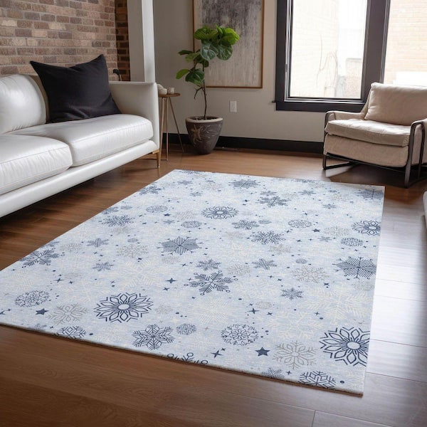 Chantille Machine Washable Indoor/Outdoor Abstract ACN1823 Sky 3 ft. x 4 ft. Area Rug