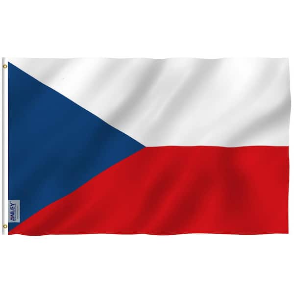 ANLEY Fly Breeze 3 ft. x 5 ft. Polyester Czech Flag 2-Sided Flags Banner with Brass Grommets and Canvas Header