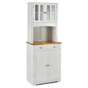 Buffet Hutch Kitchen Storage Cabinet w/Microwave Stand Storage Shelves
