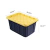 Office Depot Brand by GreenMade Professional Storage Tote With HandlesSnap Lid  27 Gallon 30 110 x 20 14 x 14 34 BlackYellow Pack Of 4 - Office Depot