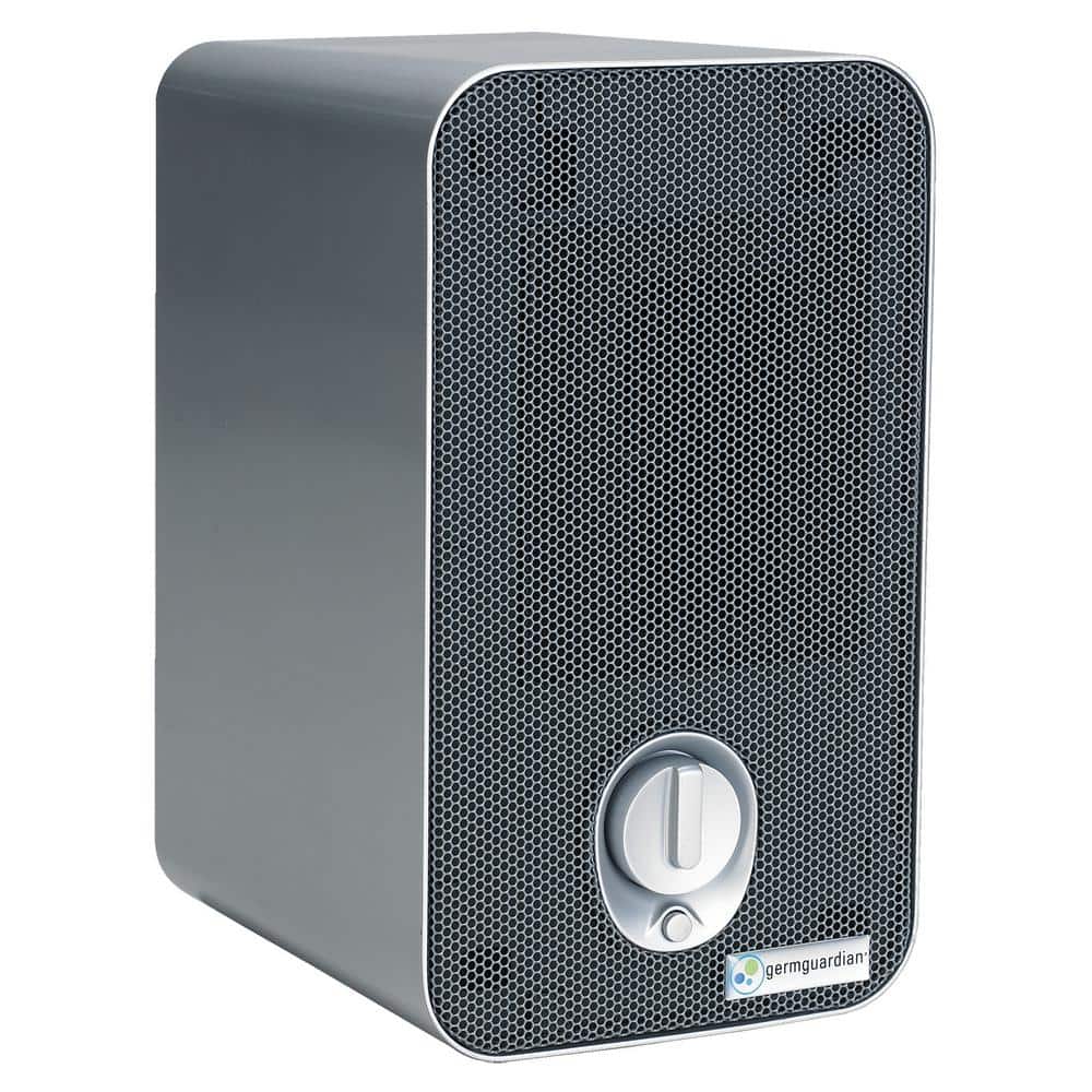 Gray Tabletop HEPA Air Purifier with Odor Absorbing Filter