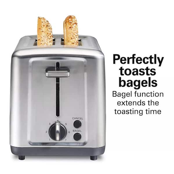 Hamilton Beach 2 Slice Brushed Stainless Steel Toaster with Sure-Toast Technology