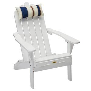 White Folding Wood Adirondack Chair