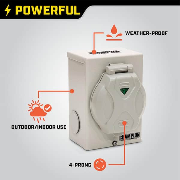 Champion Power Equipment 30 Amp 8 Circuit Manual Transfer Champion Power Equipment 30 Amp 8 Circuit Manual Transfer