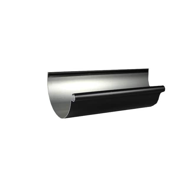 Spectra Pro Select 6 in. x 10 ft. Half Round Black Aluminum Gutter