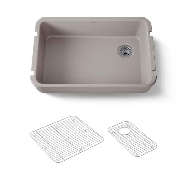 Ironridge 34 in. Undermount Single-Bowl Truffle Cast Iron Farmhouse Kitchen Sink