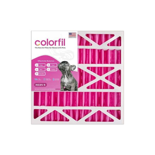COLORFIL 24 in. x 24 in. x 4 in. Odor Removal and Color Changing Pleated Furnace Air Filter, MERV 8 (1-Pack)