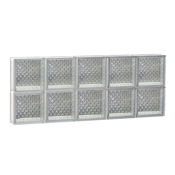 Clearly Secure 28.75 in. x 11.5 in. x 3.125 in. Frameless Non-Vented Diamond Pattern Glass Block Window