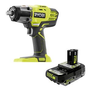 ONE+ 18V Cordless 3-Speed 1/2 in. Impact Wrench with 2.0 Ah Lithium-Ion HIGH PERFORMANCE Battery