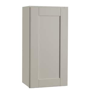 Shaker 15 in. W x 12 in. D x 30 in. H Assembled Wall Kitchen Cabinet in Dove Gray