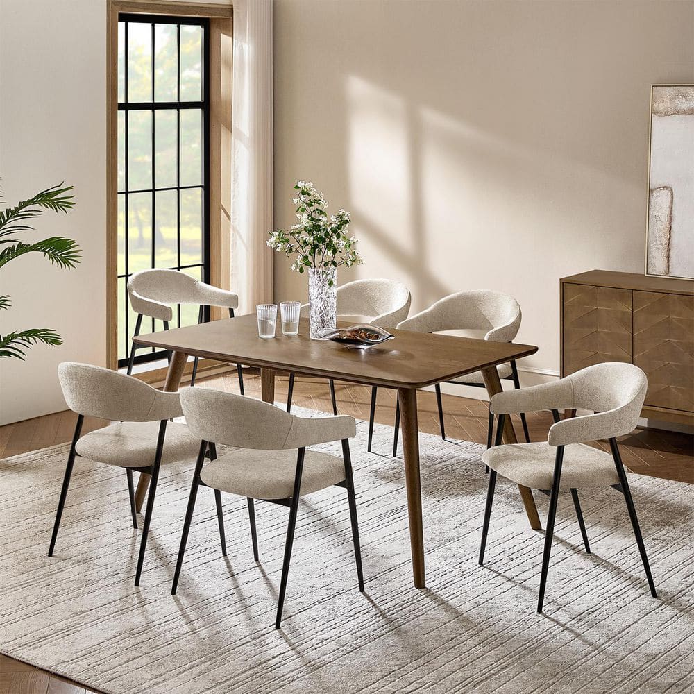 ダイニングチェア New Dining chair JAYDEN CREATION Andres Tan Polyester Modern Dinning Chair Set of 6