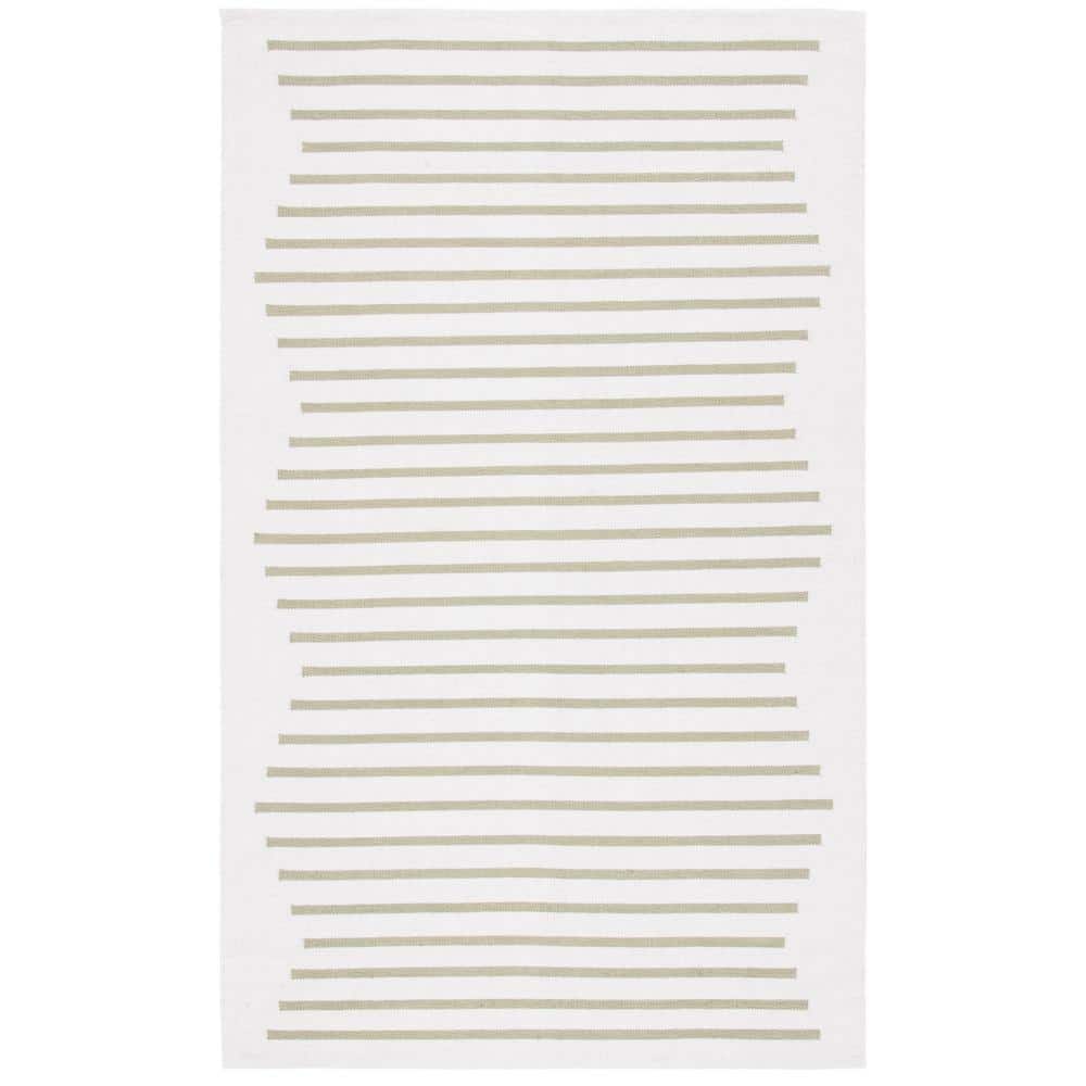 Montauk Ivory/Light Green 6 ft. x 9 ft. Chevron Lines Area Rug price history on PriceWatchPro