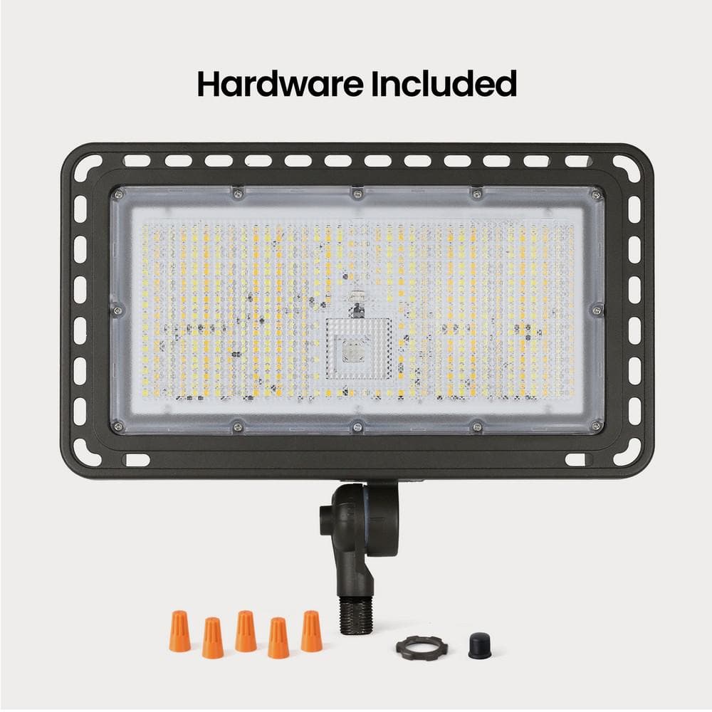 Bronze Adjustable LED Security Flood Light with Polycarbonate Lens