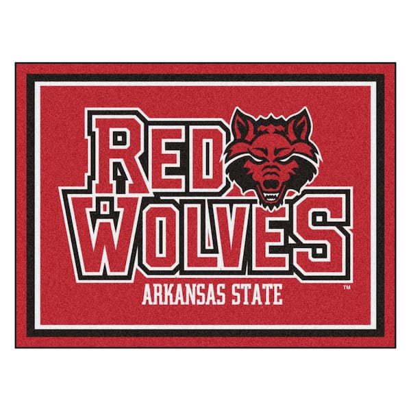 FANMATS NCAA - Arkansas State University Red 10 ft. x 8 ft. Indoor Rectangle Area Rug