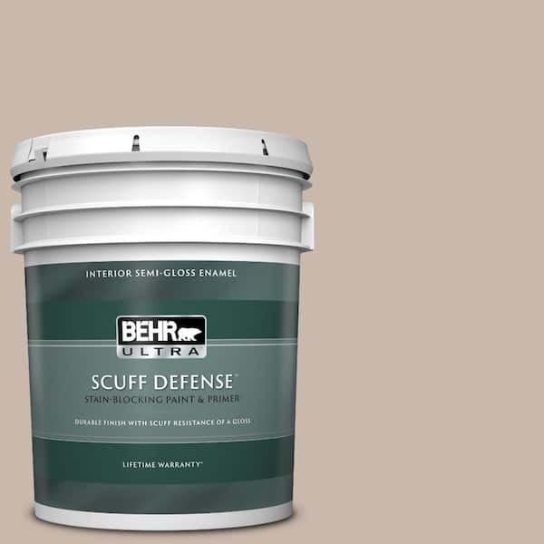 BEHR ULTRA 5 gal. #N230-3 Armadillo Extra Durable Semi-Gloss Enamel Interior Paint & Primer