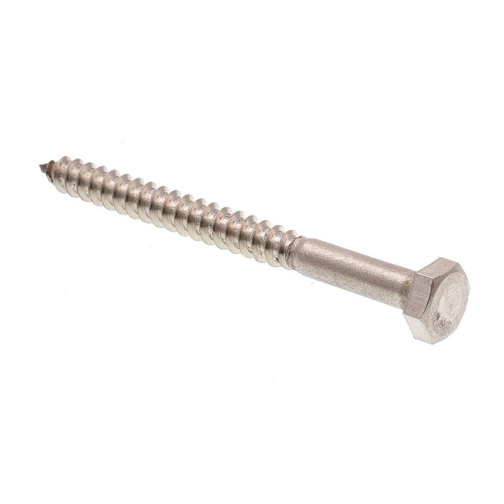 1/4" x 5-1/2" Lag Screws Hex Head Stainless Steel 18-8 W/free shipping Qty 25
