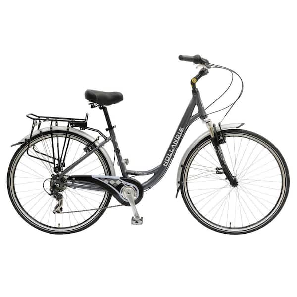 Hollandia Villa Commuter Bicycle, 700 c Wheels, 17 in. Frame, Women's Bike in Anthracite
