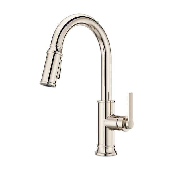 Colfax Single Handle Pull Down Sprayer Kitchen Faucet with 360 Degree Spout Swivel in Polished Nickel