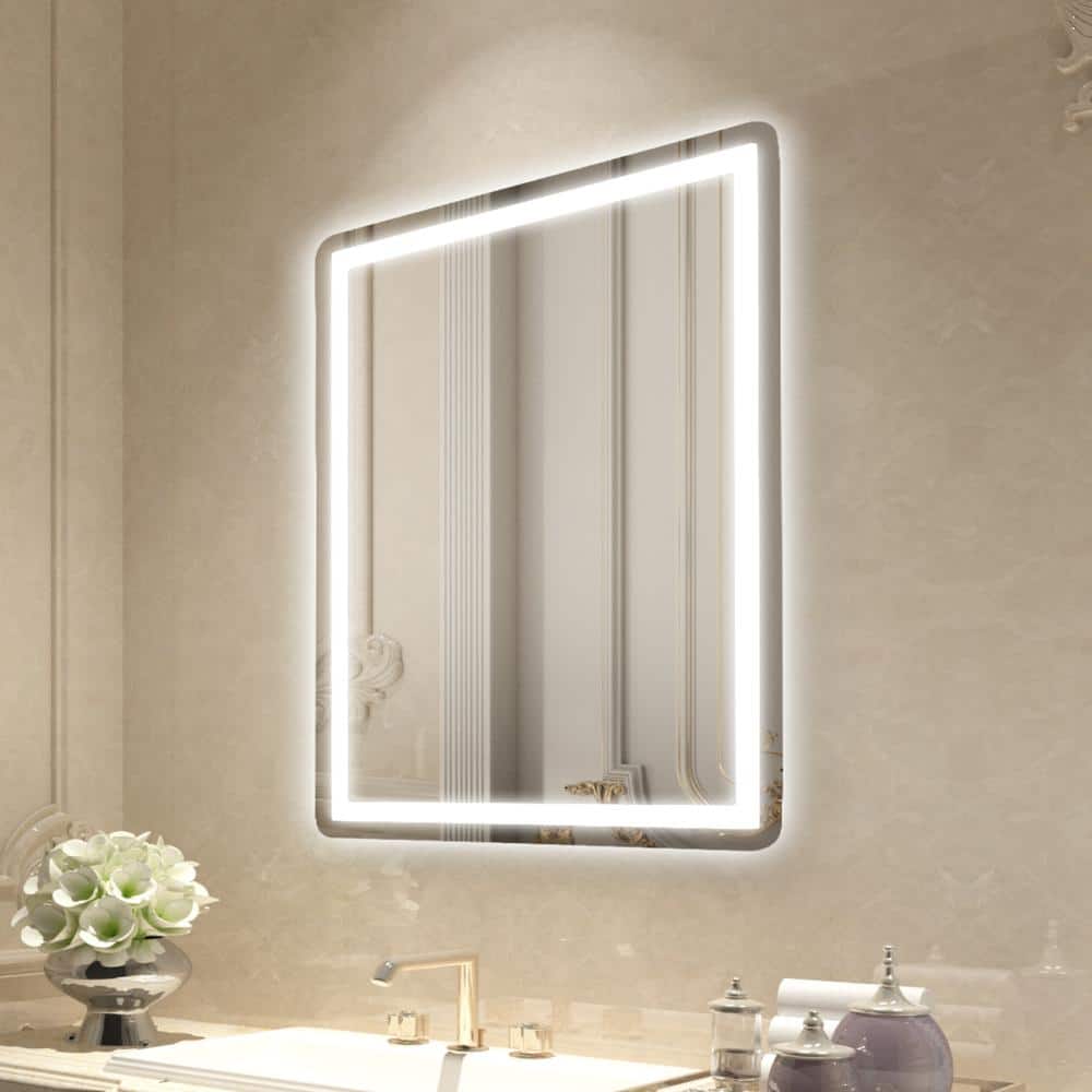 LED Bathroom Mirror 24 in. x 32 in. Frontlit and Backlit Anti-Fog Dimmable Wall Mirror price history on PriceWatchPro