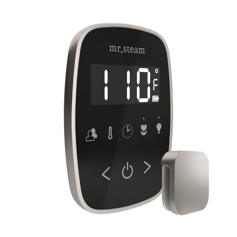 TempoFlex Steam Shower Control and Steamhead in Black Brushed Nickel