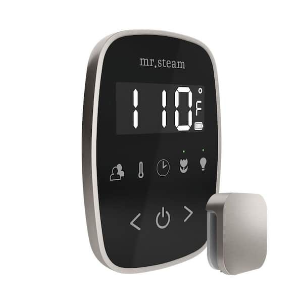 TempoFlex Steam Shower Control and Steamhead in Black Brushed Nickel