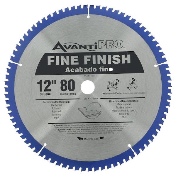 Avanti Pro P128080PP 12 in X 80 Tooth Fine Finish Saw Blade 2-pack D070 for sale online 