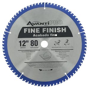 12 in. x 80-Tooth Fine Finish Circular Saw Blade (2-Pack)