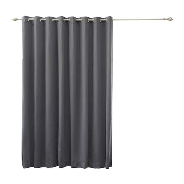 2-Pack Metallic White Blackout Grommet Curtain Panels, 84, Sold by at Home