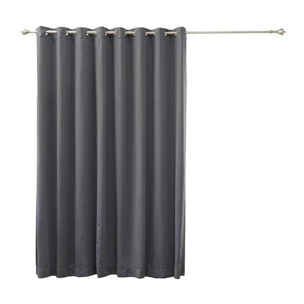 Dark Grey Grommet Blackout Curtain 80, Dark Gray Shower Curtain Rod