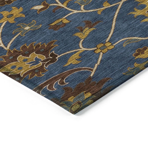 Chantille Machine Washable Indoor/Outdoor Abstract ACN2290 Navy 8 ft. x 10 ft. Area Rug