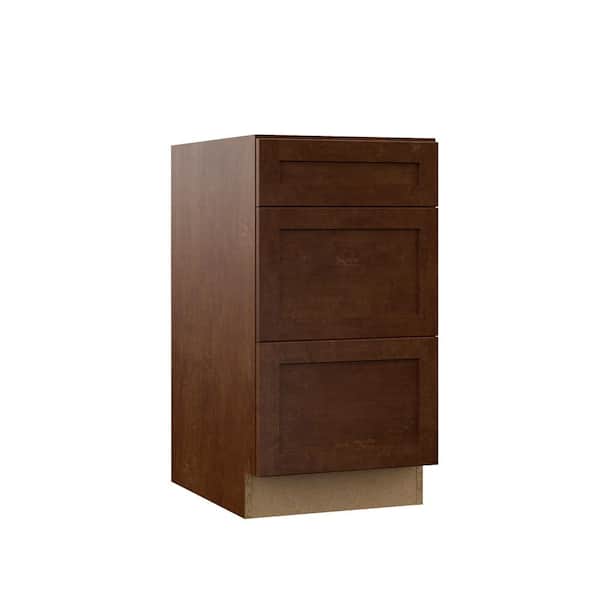 Hampton Bay Designer Series Soleste Assembled 18x34.5x23.75 in. Drawer Base Kitchen Cabinet in Spice