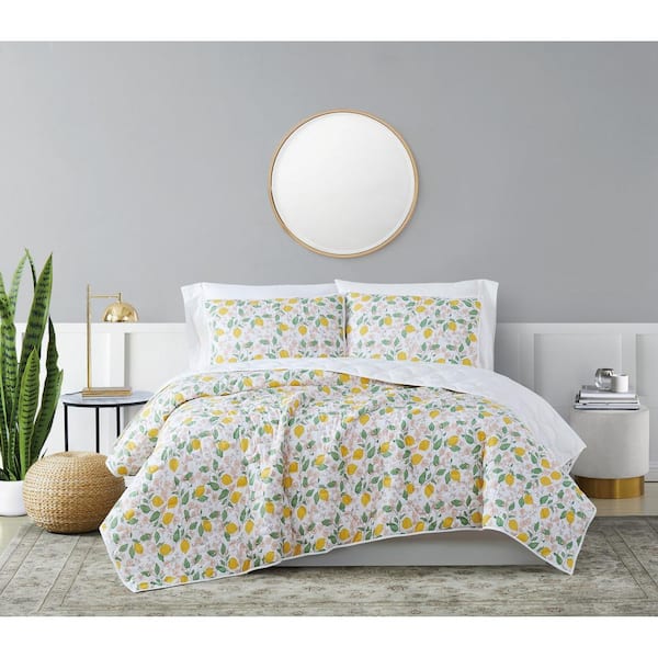 Brooklyn Loom Verbena 3-Piece Multi King Cotton Quilt Set