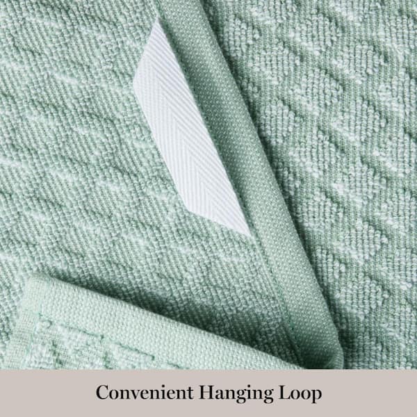 MARTHA STEWART Honeycomb Chambray Solid Textured 16 in. x 28 in