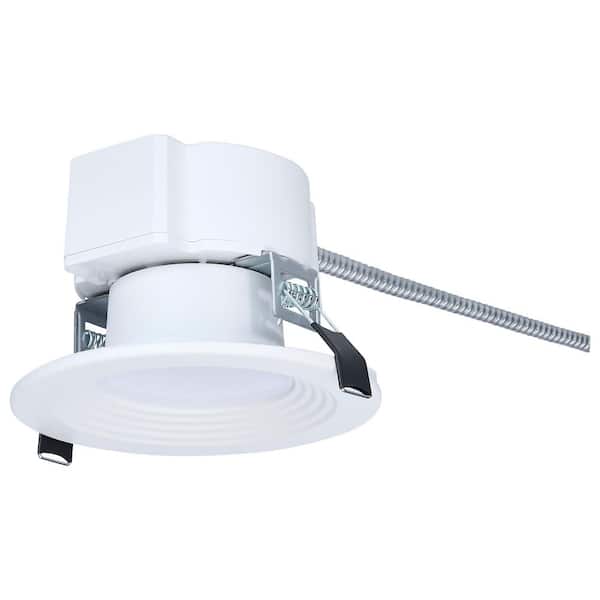 4 in. 13. 5W CCT Selectable Round LED Commercial Downlight Dual Dimming Integrated LED Recessed Light Trim 120-347 Volt