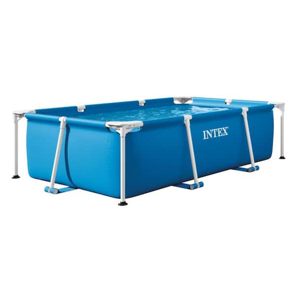 7 ft 2 in x 4 ft 11 in x 23 in Above Ground Steel Frame Rectangular Pool, Pump Not Included