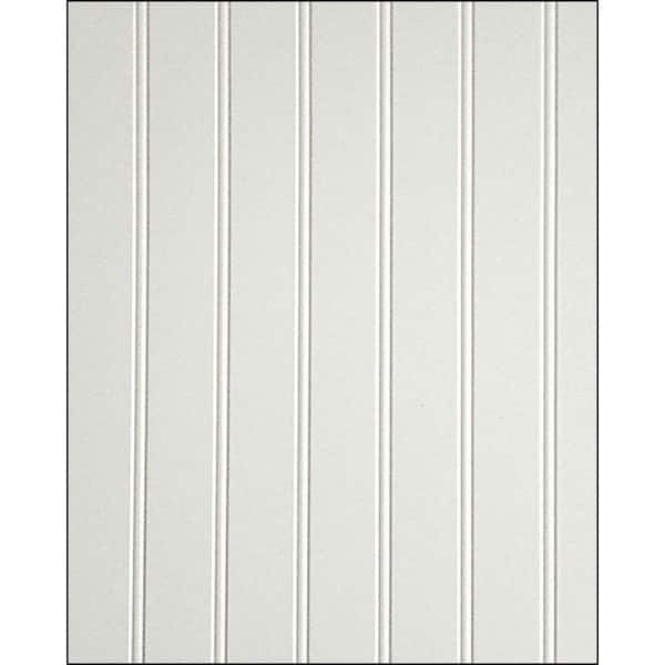 Unbranded 1/4 in. x 48 in. x 96 in. White MDF Beadboard Panel